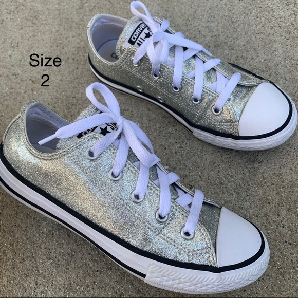 converse all star silver glitter
